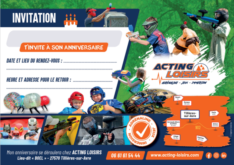 invitation acting loisirs